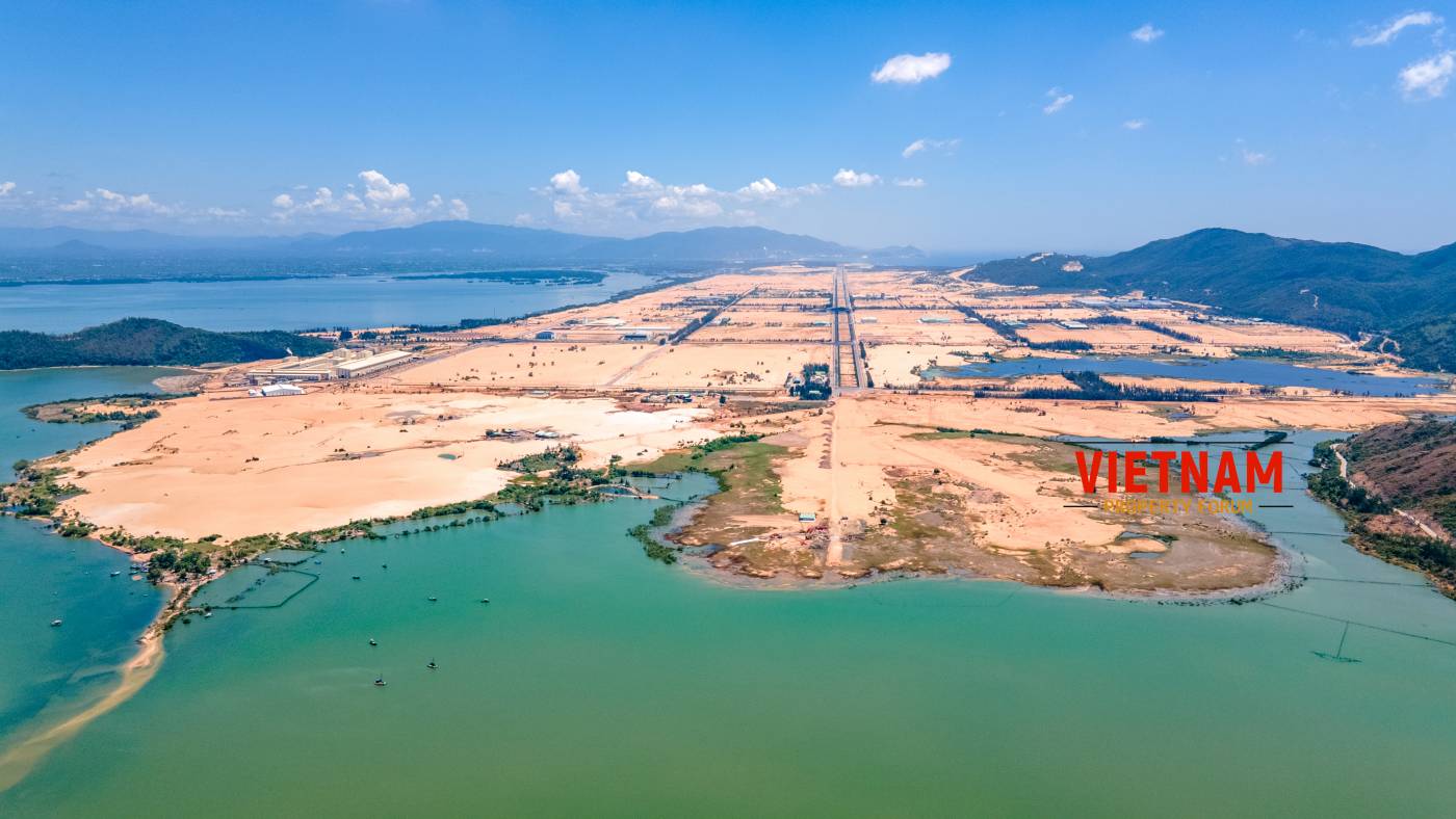 Khu vực xây dựng xầu nối từ Khu kinh tế Nhơn Hội vào thẳng Merryland Hải Giang